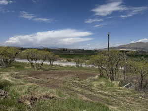 View of yard featuring a rural view and a mountain view