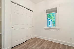 Interior space featuring light hardwood / wood-style flooring