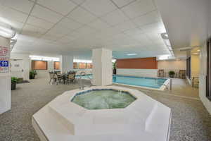 Indoor pool/hot tub area.