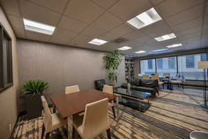 Community library and seating area.