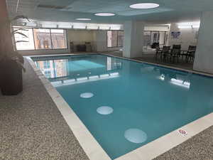 Large indoor community pool.