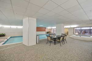 Indoor pool/hot tub area.