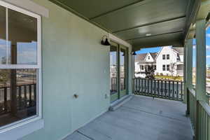 Balcony with covered porch