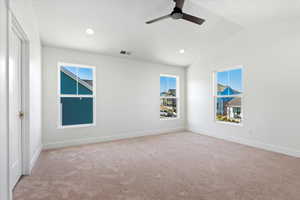 Secondary Suite with vaulted ceilings