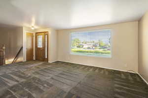 View of carpeted living room