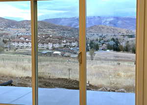 View from downstairs bedroom sliding door