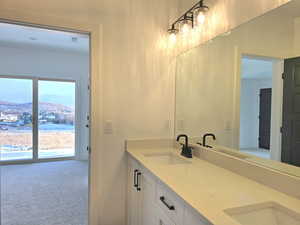 Bathroom entrance to bedroom