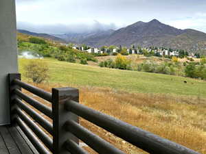 View of Midway and Heber City from main floor balcony