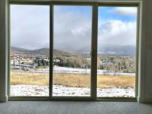 View from downstairs bedroom sliding door