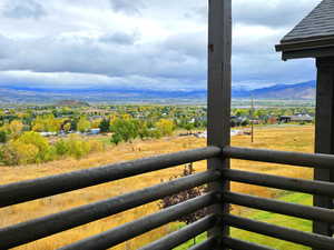 View of Midway and Heber City from main floor balcony
