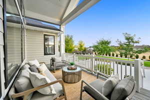 Balcony featuring an outdoor living space