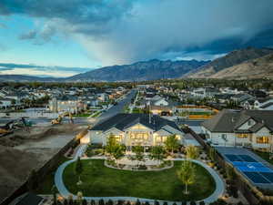 Bird's eye view featuring a mountain view