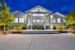 View of front of home with a porch