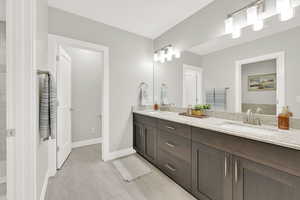 Bathroom featuring vanity