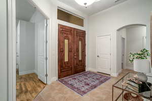 DOUBLE FRONT DOOR/ FOYER