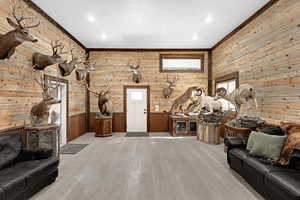 Living room entrance to indoor arena