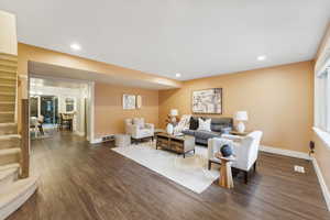 Open and inviting entry way into main floor living room.