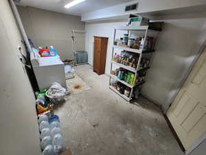 Basement with washer / dryer