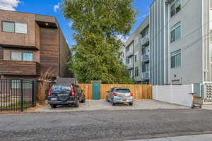 Parking spots for units with secure door access.