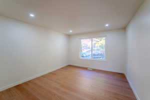 Unfurnished room featuring light hardwood / wood-style flooring