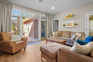 Living room featuring light hardwood / wood-style floors