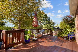 View of wooden deck