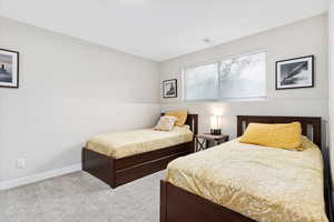 View of carpeted bedroom