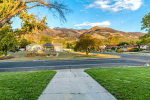 View of street featuring a mountain view