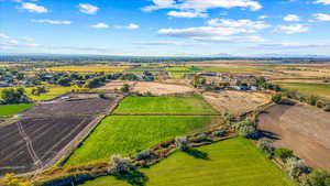 Bird's eye view with a mountain view and a rural view