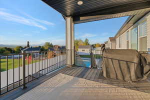 Deck with mountain view