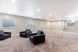 View of carpeted living room