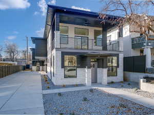 Contemporary house with a balcony