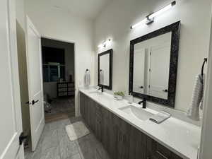 Bathroom featuring vanity