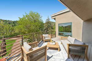 Balcony with an outdoor living space