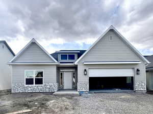 View of front facade with a garage