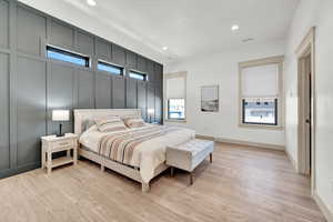 Bedroom featuring light hardwood / wood-style floors