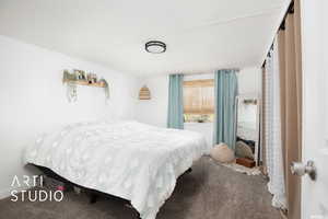 View of carpeted bedroom