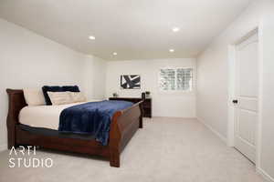 Bedroom 5 featuring walk in closet.  This bedroom attaches to its own bathroom and can be re-assigned to the ADU if desired.