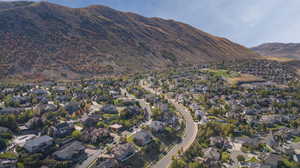 Birds eye view of Draper Heights Community and Steep Mountain Park and Bonneville Shoreline Trail.