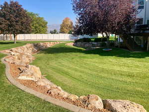 View of yard featuring a mountain view