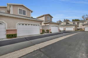 View of front of home featuring a garage