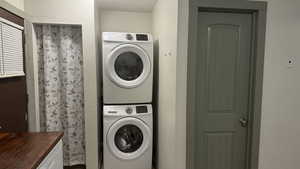 Washer and dryer included.