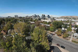 Birds eye view of downtown salt lake city