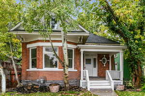 View of front of home with a porch