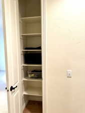 View of linen closet