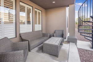 View of patio / terrace with an outdoor living space