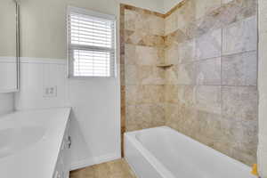 Nice Tile Floor and Shower Surround