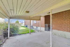 Covered Patio Behind Garage