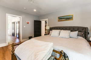 Bedroom featuring hardwood / wood-style floors