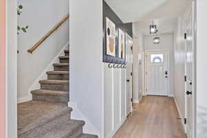 Entryway featuring light hardwood / wood-style flooring